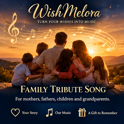 WishMelora Family Tribute Song personalized song gift cover